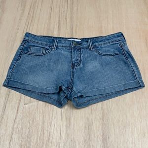 21.denim booty shorts women 28 blue